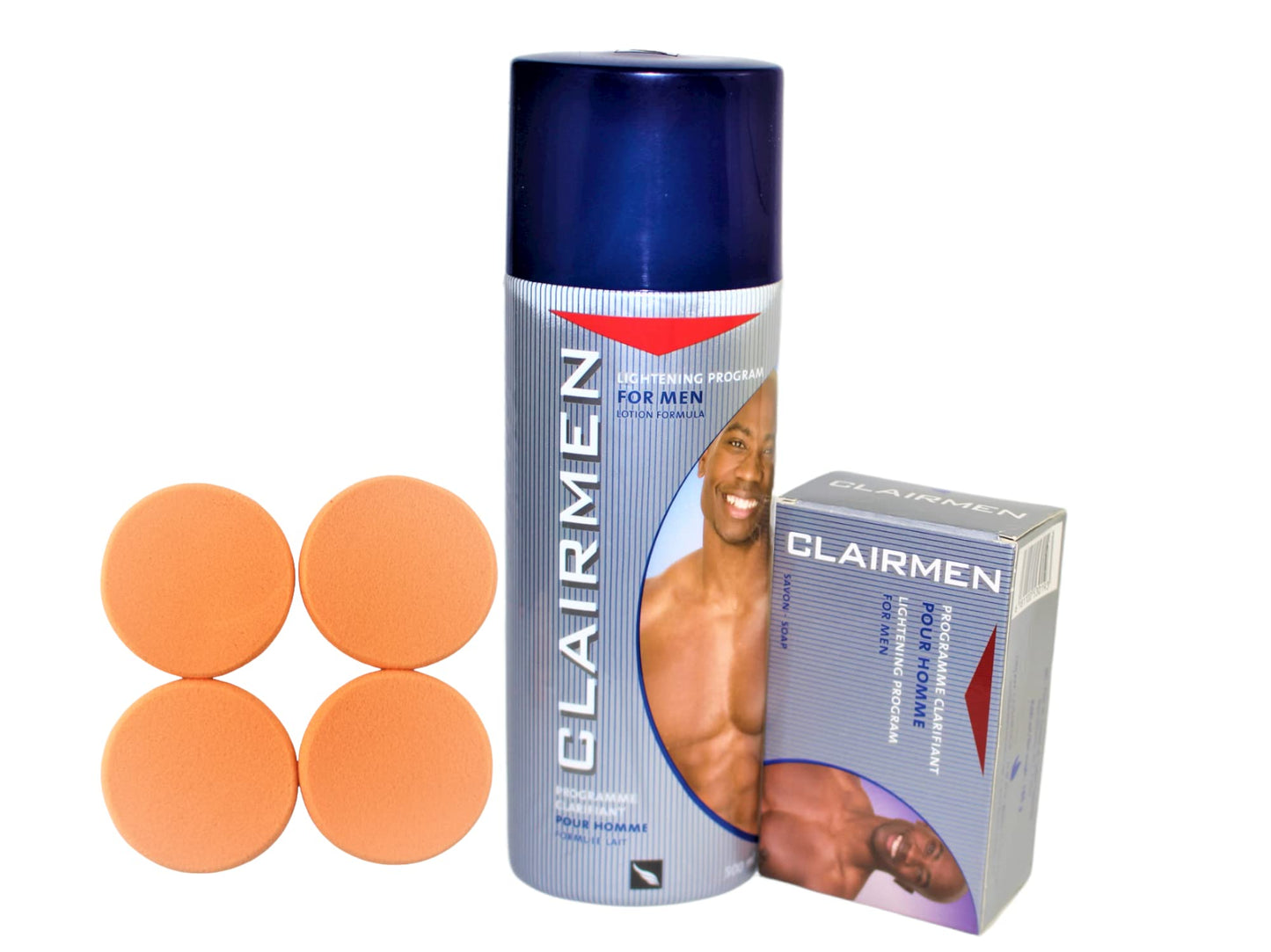 CLAIRMEN lightening Lotion 500ml and Soap 180g with 4 Exfoliating, cleansing Pads